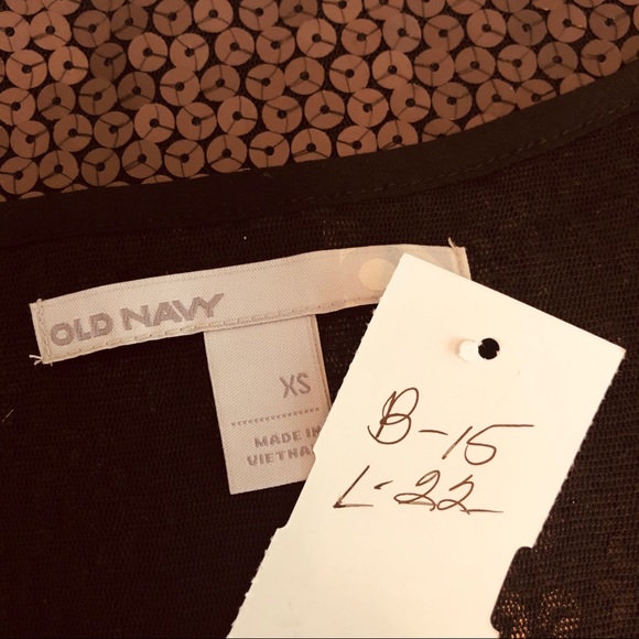 Old Navy XS Sequence Tank Top Chocolate Racer Back - Picture 6 of 6